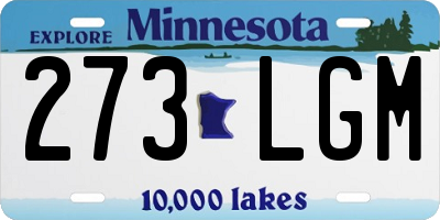 MN license plate 273LGM