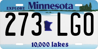 MN license plate 273LGO
