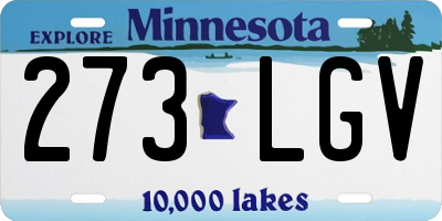 MN license plate 273LGV