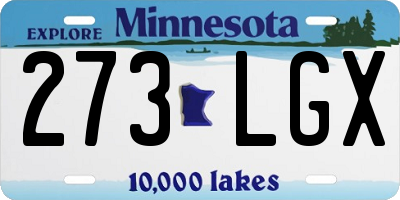 MN license plate 273LGX
