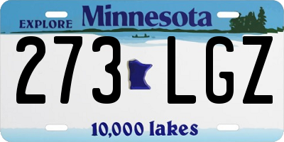 MN license plate 273LGZ