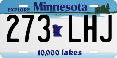 MN license plate 273LHJ
