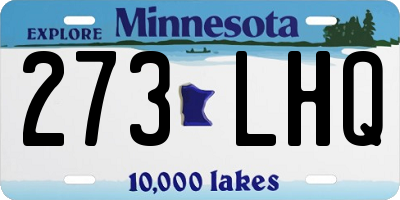 MN license plate 273LHQ