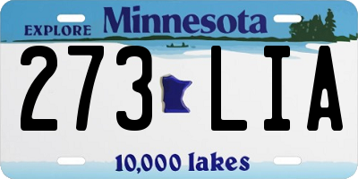 MN license plate 273LIA