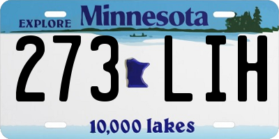 MN license plate 273LIH