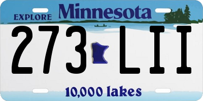 MN license plate 273LII