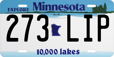 MN license plate 273LIP