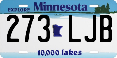 MN license plate 273LJB