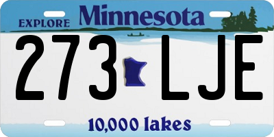 MN license plate 273LJE