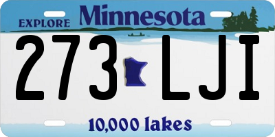 MN license plate 273LJI