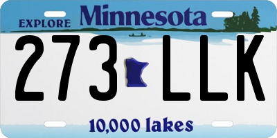 MN license plate 273LLK