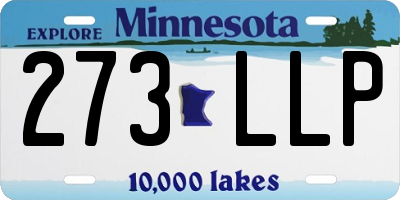 MN license plate 273LLP