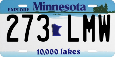 MN license plate 273LMW
