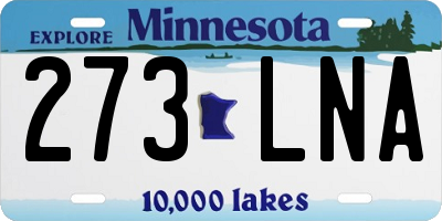MN license plate 273LNA