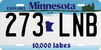 MN license plate 273LNB