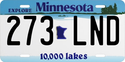 MN license plate 273LND