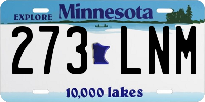 MN license plate 273LNM