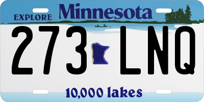 MN license plate 273LNQ