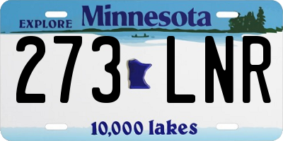 MN license plate 273LNR