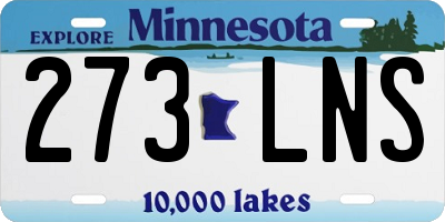 MN license plate 273LNS