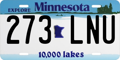 MN license plate 273LNU