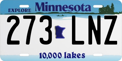 MN license plate 273LNZ