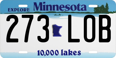 MN license plate 273LOB