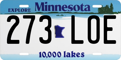 MN license plate 273LOE