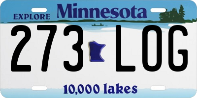 MN license plate 273LOG