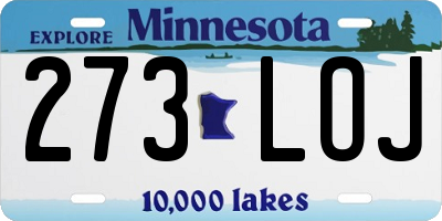 MN license plate 273LOJ