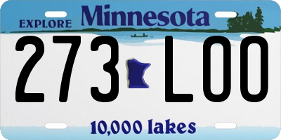 MN license plate 273LOO