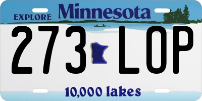 MN license plate 273LOP
