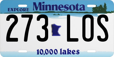 MN license plate 273LOS