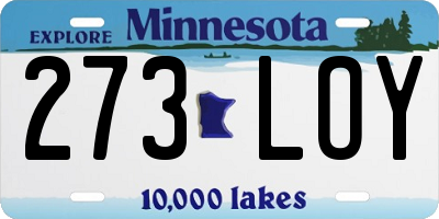 MN license plate 273LOY