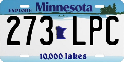 MN license plate 273LPC