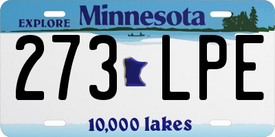 MN license plate 273LPE