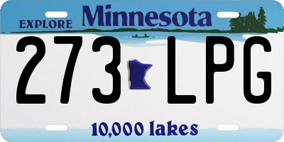 MN license plate 273LPG