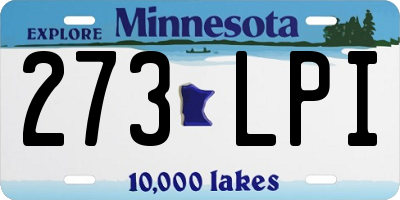 MN license plate 273LPI