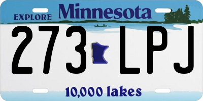 MN license plate 273LPJ