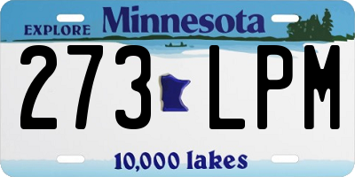MN license plate 273LPM