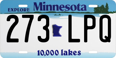 MN license plate 273LPQ