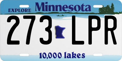 MN license plate 273LPR