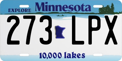 MN license plate 273LPX