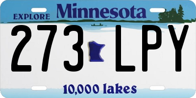 MN license plate 273LPY