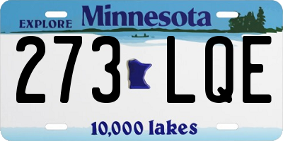 MN license plate 273LQE