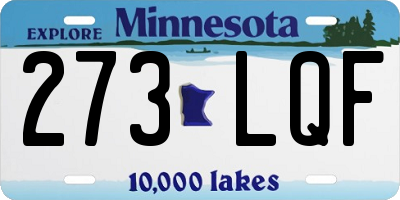 MN license plate 273LQF