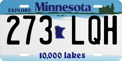 MN license plate 273LQH