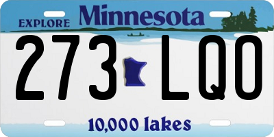 MN license plate 273LQO