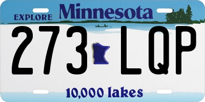 MN license plate 273LQP