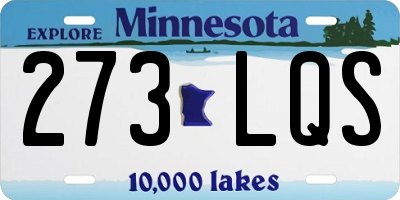 MN license plate 273LQS